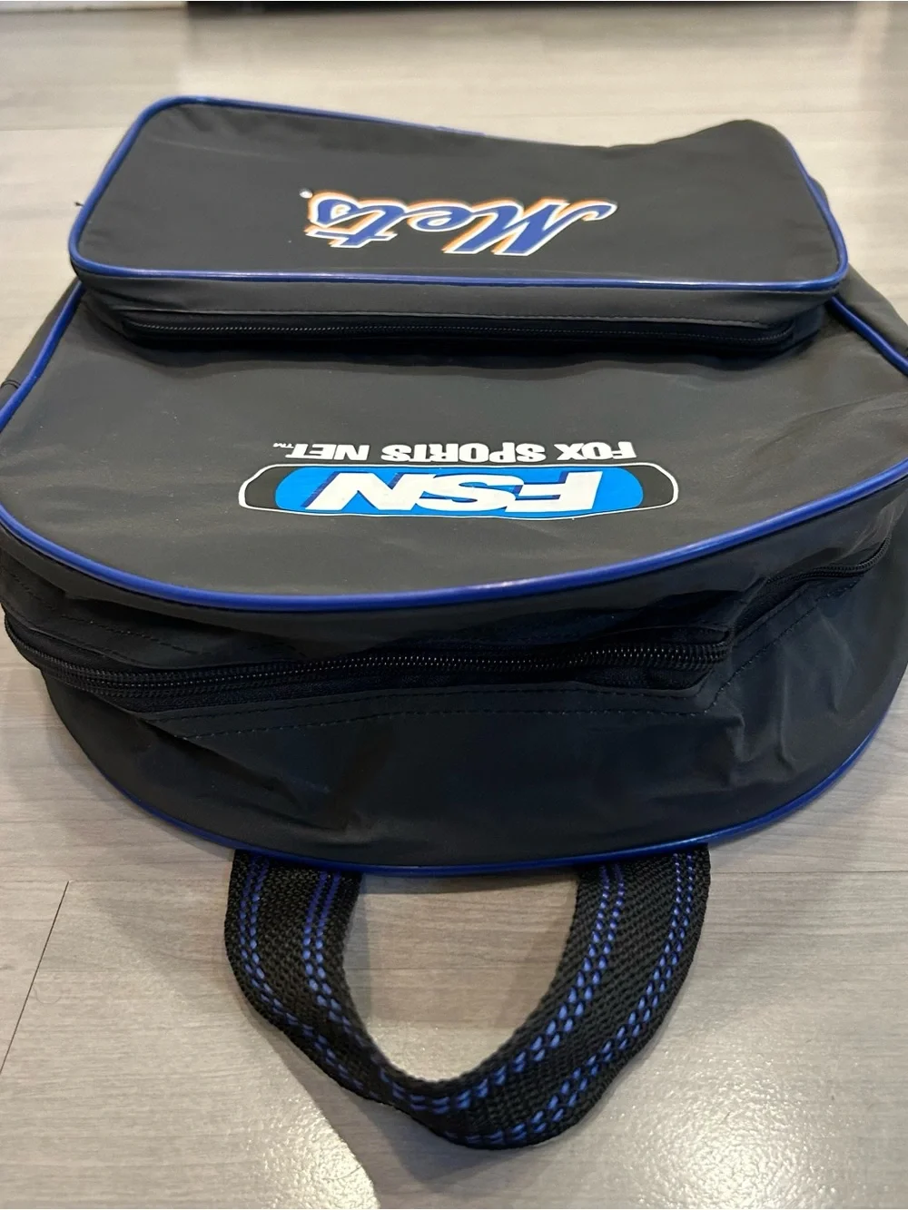 Vintage New York Mets FSN Fox Sports Net Backpack SGA Promo Black Blue Bag